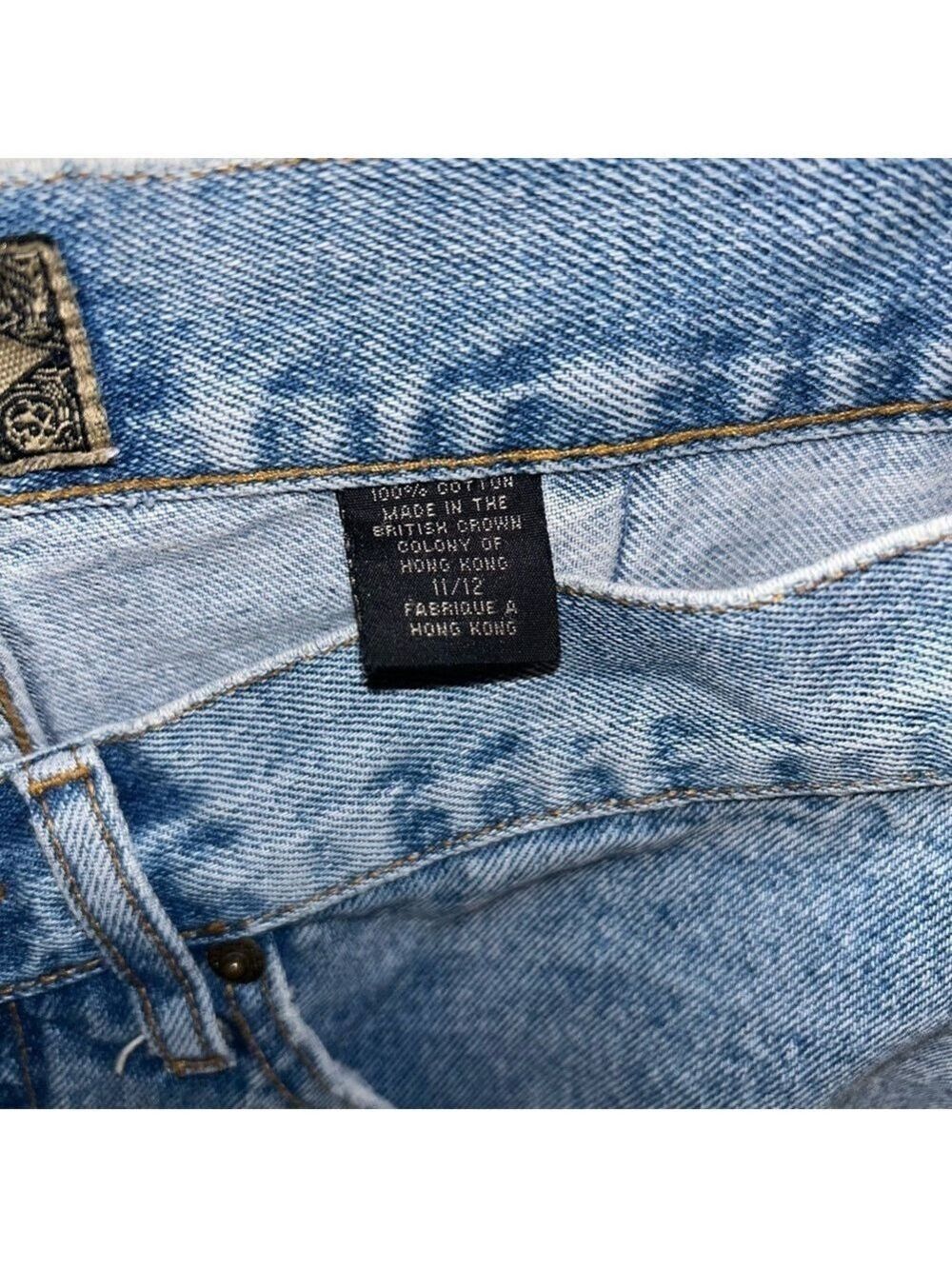 Vintage 90s Express Women’s Blue Jeans - High Rise, Slim Fit, Tapered Leg - Picture 6 of 9